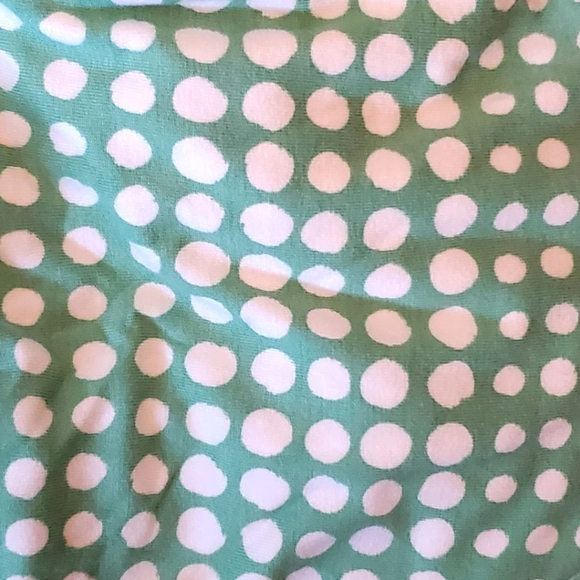Boden Halter Neck Midi Dress Size 14 Polka Dot Green and White Stretch Viscose - Picture 2 of 15